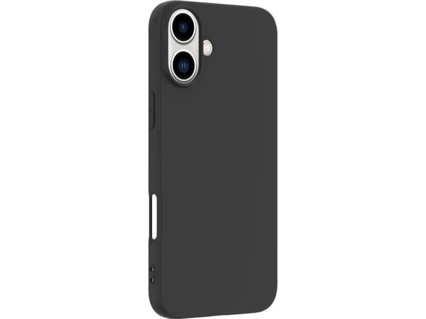 eSTUFF Infinite Vienna - Baksidedeksel for mobiltelefon - 100% recycled plastic - termoplast-polyuretan (TPU) - svart - for Apple iPhone 16