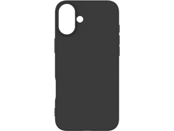 eSTUFF Infinite Vienna - Baksidedeksel for mobiltelefon - 100% recycled plastic - termoplast-polyuretan (TPU) - svart - for Apple iPhone 16