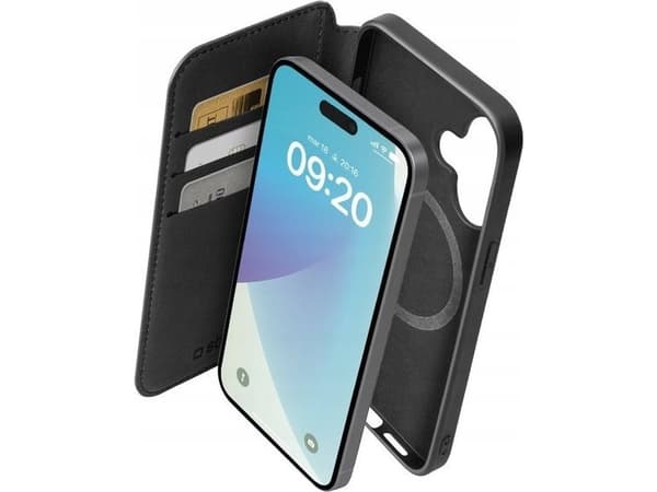 SBS TEBKMAGSFIP1667K, Plånbok, Apple, iPhone 16 Plus, 17 cm (6.7"), Svart