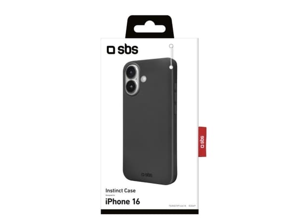 SBS TEINSTIP1661K, Cover, Apple, iPhone 16, 15.5 cm (6.1"), Black