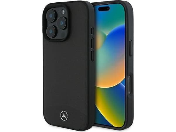 Apple iPhone 16 Pro Max Mercedes Textured And Plain Leather MagSafe (MEHMP16X23RBARK) dėklas telefonui juodos spalvos