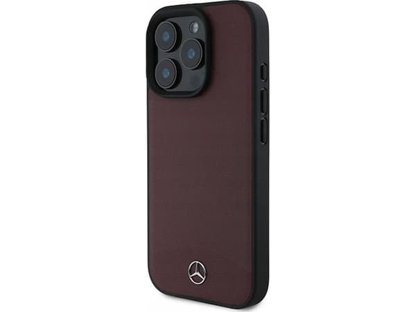 Mercedes MEHMP16X23RBARR iPhone16 Pro Max 6.9" red/red hardcase Textured And Plain Leather MagS