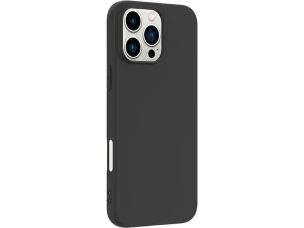 eSTUFF Infinite Vienna - Baksidesskydd för mobiltelefon - 100% recycled plastic - termoplastisk polyuretan (TPU) - svart - för Apple iPhone 16 Pro Ma