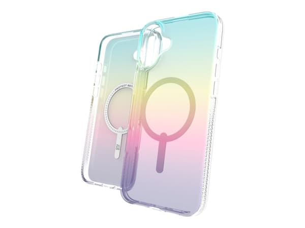 ZAGG Milan Snap - Baksidedeksel for mobiltelefon - MagSafe-samsvar - grafen - iriserende - for Apple iPhone 16 Plus