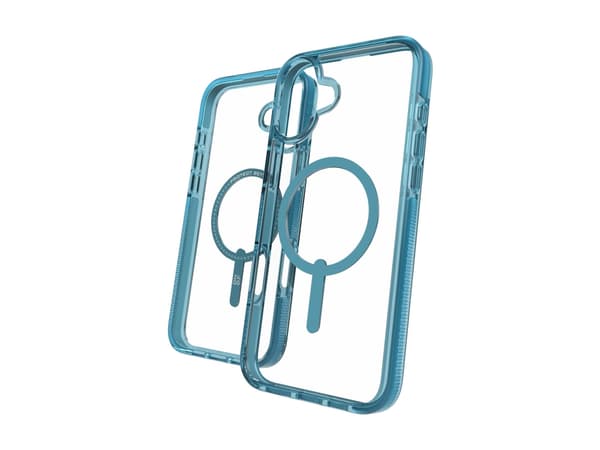 Zagg Santa Cruz Snap - Baksidedeksel for mobiltelefon - MagSafe-samsvar - retroblå - for Apple iPhone 16 Plus