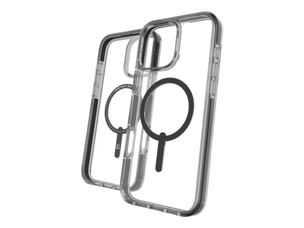 Zagg Santa Cruz Snap - Baksidedeksel for mobiltelefon - MagSafe-samsvar - grafen - svart, gjennomsiktig - for Apple iPhone 16 Pro Max