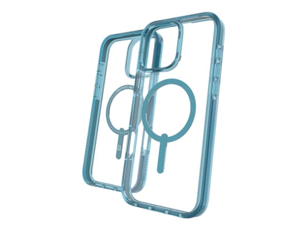 Zagg Santa Cruz Snap - Baksidedeksel for mobiltelefon - MagSafe-samsvar - grafen - retroblå - for Apple iPhone 16 Pro Max