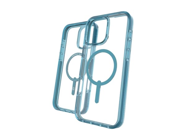 Zagg Santa Cruz Snap - Baksidedeksel for mobiltelefon - MagSafe-samsvar - grafen - retroblå - for Apple iPhone 16 Pro Max