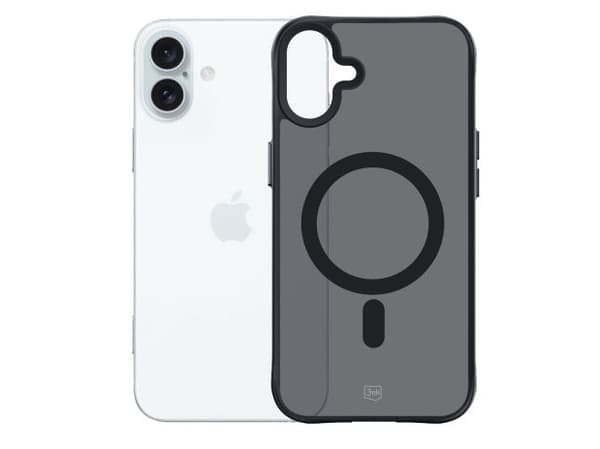3MK Smoke MagCase, Cover, Apple, iPhone 16 Plus, 17 cm (6.7"), Black