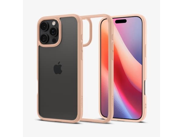 Spigen Ultra Hybrid, Omslag, Apple, iPhone 16 Pro Max, 17,5 cm (6.9"), Rosa, Transparent