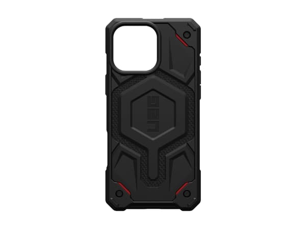 UAG Monarch Pro Kevlar Series - Baksidesskydd för mobiltelefon - robust - MagSafe-kompatibilitet - polykarbonat, DuPont Kevlar, granulerat läder, kol
