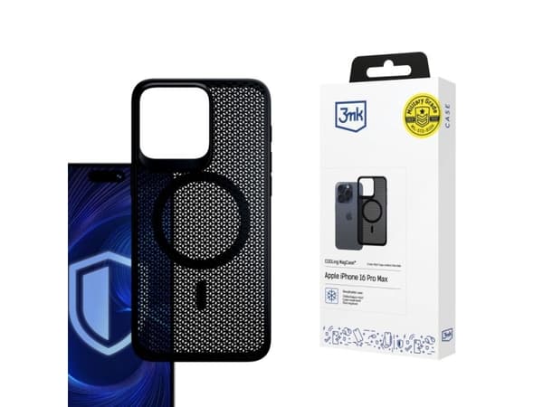 3MK COOLing MagCase pro, Cover, Apple, iPhone 16 Pro Max, 17.5 cm (6.9"), Black