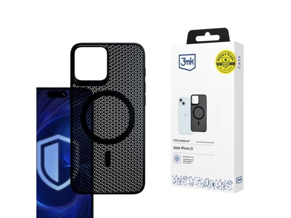 3MK COOLing MagCase pro, Cover, Apple, iPhone 15, 15.5 cm (6.1"), Black