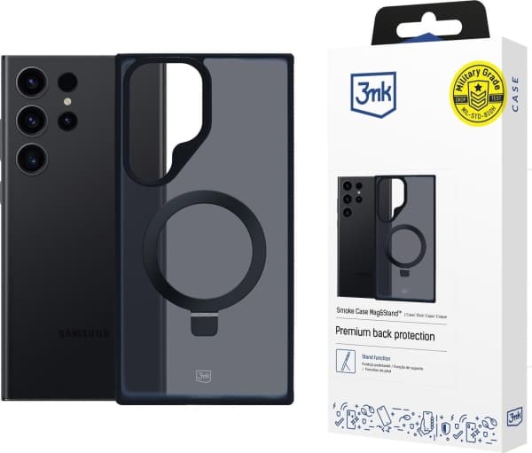 Samsung Galaxy S24 ultra - 3mk Smoke Case Mag&amp;amp;Stand