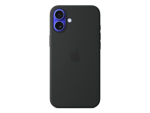 Apple - Baksidedeksel for mobiltelefon - MagSafe-samsvar - silikon - svart - for iPhone 16 Plus