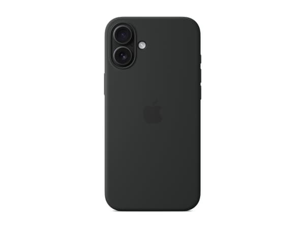 Apple - Baksidedeksel for mobiltelefon - MagSafe-samsvar - silikon - svart - for iPhone 16 Plus