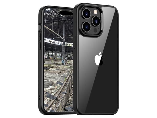 JT BERLIN Pankow Hybrid, Etui, Apple, iPhone 16 Pro Max, 17,5 cm (6.9"), Sort, Gjennomsiktig