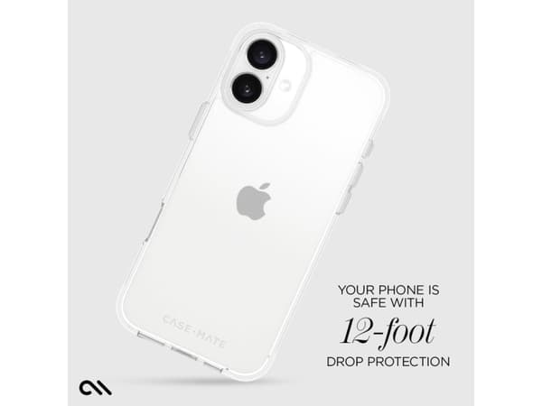 Case-mate Tough Clear, Cover, Apple, iPhone 16 Plus, 17 cm (6.7"), Transparent