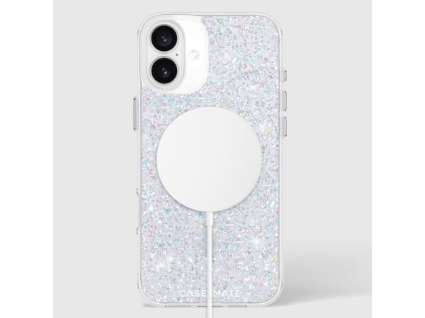 Case-mate Twinkle Disco MagSafe, Cover, Apple, iPhone 16 Plus, 17 cm (6.7"), Silver