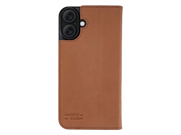JT BERLIN BookCase Tegel, Folio, Apple, iPhone 16, 17 cm (6.7"), Cognac colour