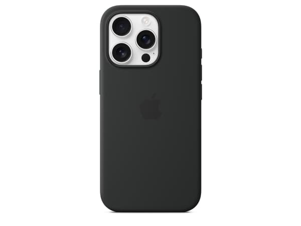 Apple iPhone 16 Pro Silicone Case with MagSafe - Black, Cover, Apple, iPhone 16 Pro, 16 cm (6.3"), Black