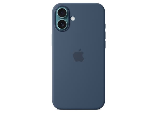 Apple - Baksidesskydd för mobiltelefon - MagSafe-kompatibilitet - silikon - denim - för iPhone 16 Plus
