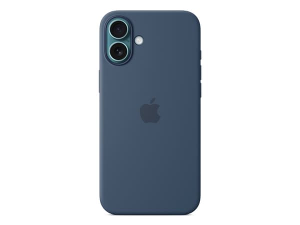 Apple - Baksidesskydd för mobiltelefon - MagSafe-kompatibilitet - silikon - denim - för iPhone 16 Plus