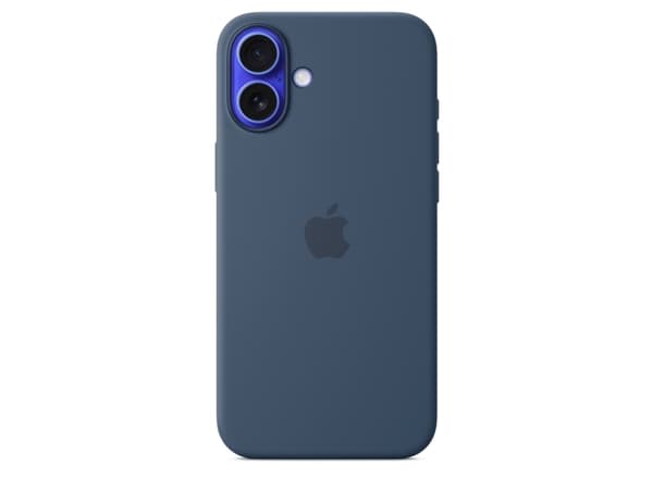 Apple - Baksidesskydd för mobiltelefon - MagSafe-kompatibilitet - silikon - denim - för iPhone 16 Plus