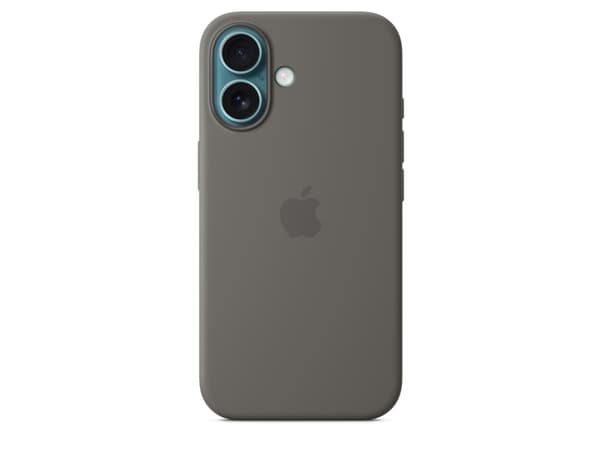 Apple - Baksidedeksel for mobiltelefon - MagSafe-samsvar - silikon - steingrå - for iPhone 16