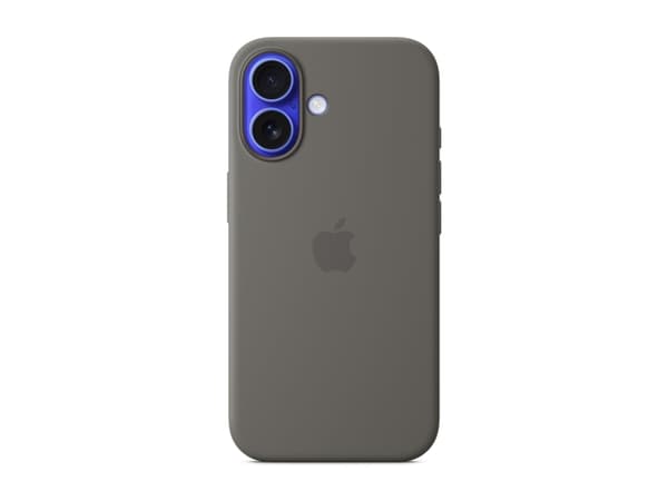 Apple - Baksidedeksel for mobiltelefon - MagSafe-samsvar - silikon - steingrå - for iPhone 16