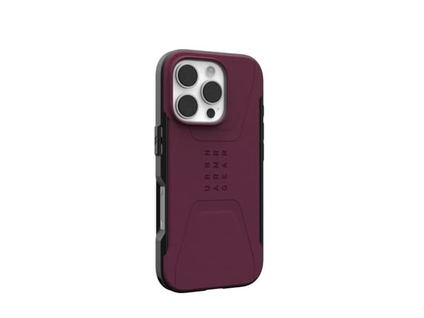 Urban Armor Gear Civilian, Omslag, Apple, iPhone 16 Pro, 16 cm (6.3"), Bordeaux