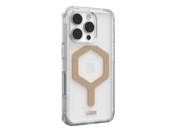 Urban Armor Gear Plyo, Omslag, Apple, iPhone 16 Pro, 16 cm (6.3"), Guld, Transparent