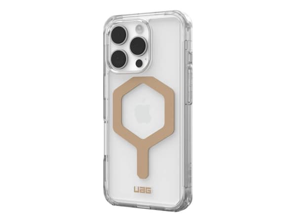 Urban Armor Gear Plyo, Omslag, Apple, iPhone 16 Pro, 16 cm (6.3"), Guld, Transparent