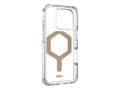 Miniatyrbild 1 av 5: Urban Armor Gear Plyo, Omslag, Apple, iPhone 16 Pro, 16 cm (6.3"), Guld, Transparent