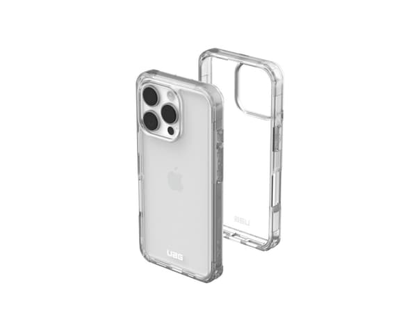 Urban Armor Gear Plyo Case Mobiltelefon backcover Apple iPhone 16 Pro Ice, Transparent Induktiv opladning 114484114343