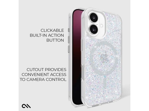 Case-mate CM054334, Cover, Apple, iPhone 16, 15.5 cm (6.1"), Silver