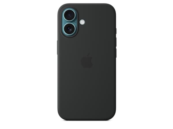 Apple Silikon-etui med MagSafe til iPhone 16 – sort, Deksel, Apple, iPhone 16, 15,5 cm (6.1"), Sort