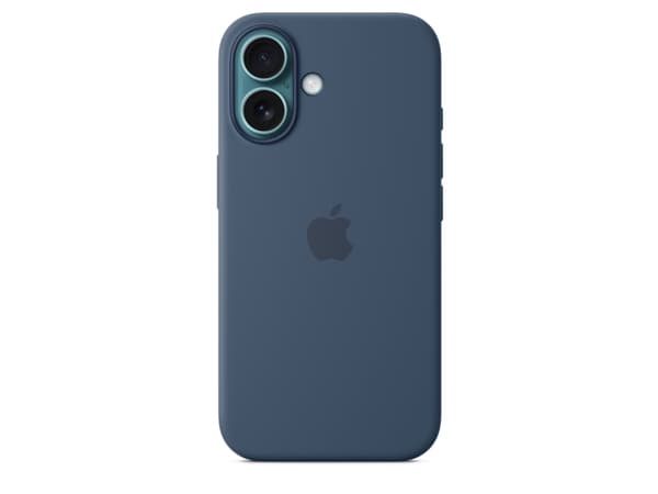 Apple - Baksidesskydd för mobiltelefon - MagSafe-kompatibilitet - silikon - denim - för iPhone 16