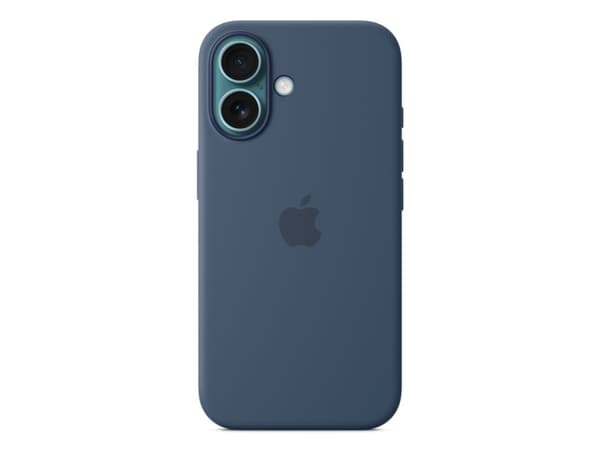 Apple - Baksidesskydd för mobiltelefon - MagSafe-kompatibilitet - silikon - denim - för iPhone 16