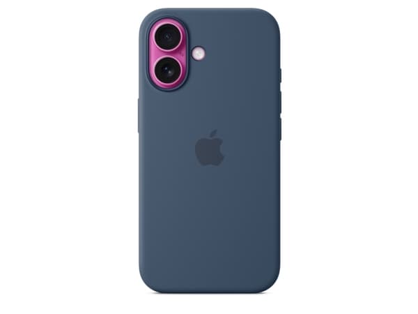 Apple - Baksidesskydd för mobiltelefon - MagSafe-kompatibilitet - silikon - denim - för iPhone 16