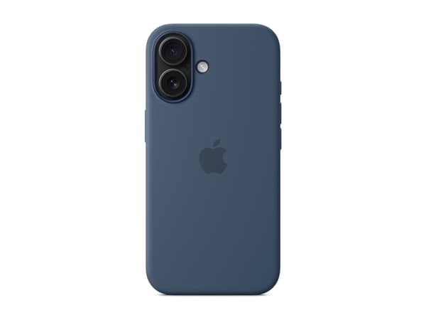 Apple - Baksidesskydd för mobiltelefon - MagSafe-kompatibilitet - silikon - denim - för iPhone 16