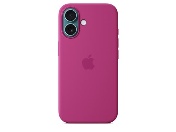 Apple - Baksidesskydd för mobiltelefon - MagSafe-kompatibilitet - silikon - Fuchsia - för iPhone 16