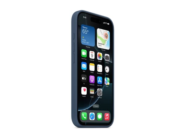 Apple - Baksidedeksel for mobiltelefon - MagSafe-samsvar - silikon - denim - for iPhone 16 Pro