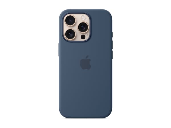 Apple - Baksidedeksel for mobiltelefon - MagSafe-samsvar - silikon - denim - for iPhone 16 Pro