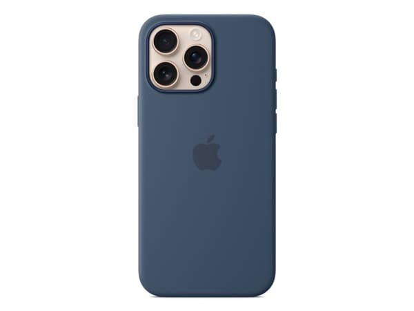 Apple - Baksidedeksel for mobiltelefon - MagSafe-samsvar - silikon - denim - for iPhone 16 Pro Max