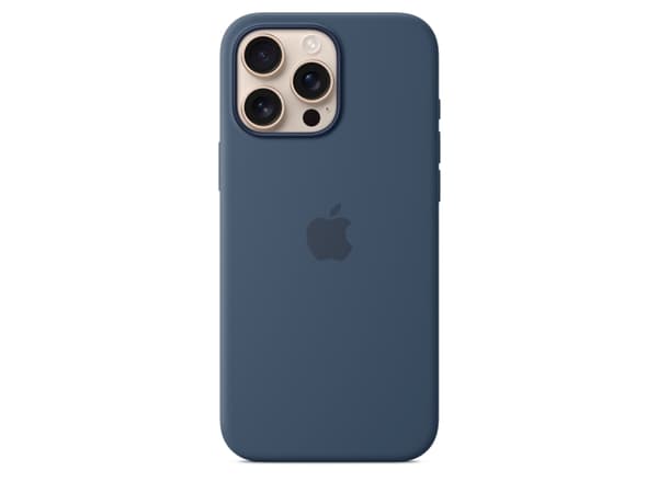 Apple - Baksidedeksel for mobiltelefon - MagSafe-samsvar - silikon - denim - for iPhone 16 Pro Max