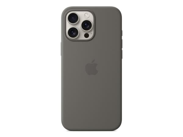 Apple - Baksidesskydd för mobiltelefon - MagSafe-kompatibilitet - silikon - stone grey - för iPhone 16 Pro Max