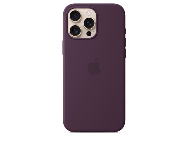 Apple - Baksidedeksel for mobiltelefon - MagSafe-samsvar - silikon - plomme - for iPhone 16 Pro Max
