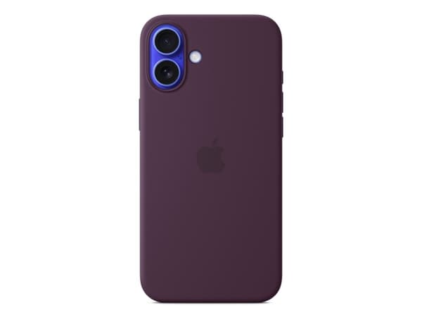 Apple - Baksidesskydd för mobiltelefon - MagSafe-kompatibilitet - silikon - plommon - för iPhone 16 Plus