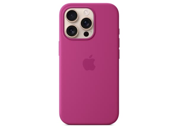 Apple - Baksidesskydd för mobiltelefon - MagSafe-kompatibilitet - silikon - Fuchsia - för iPhone 16 Pro